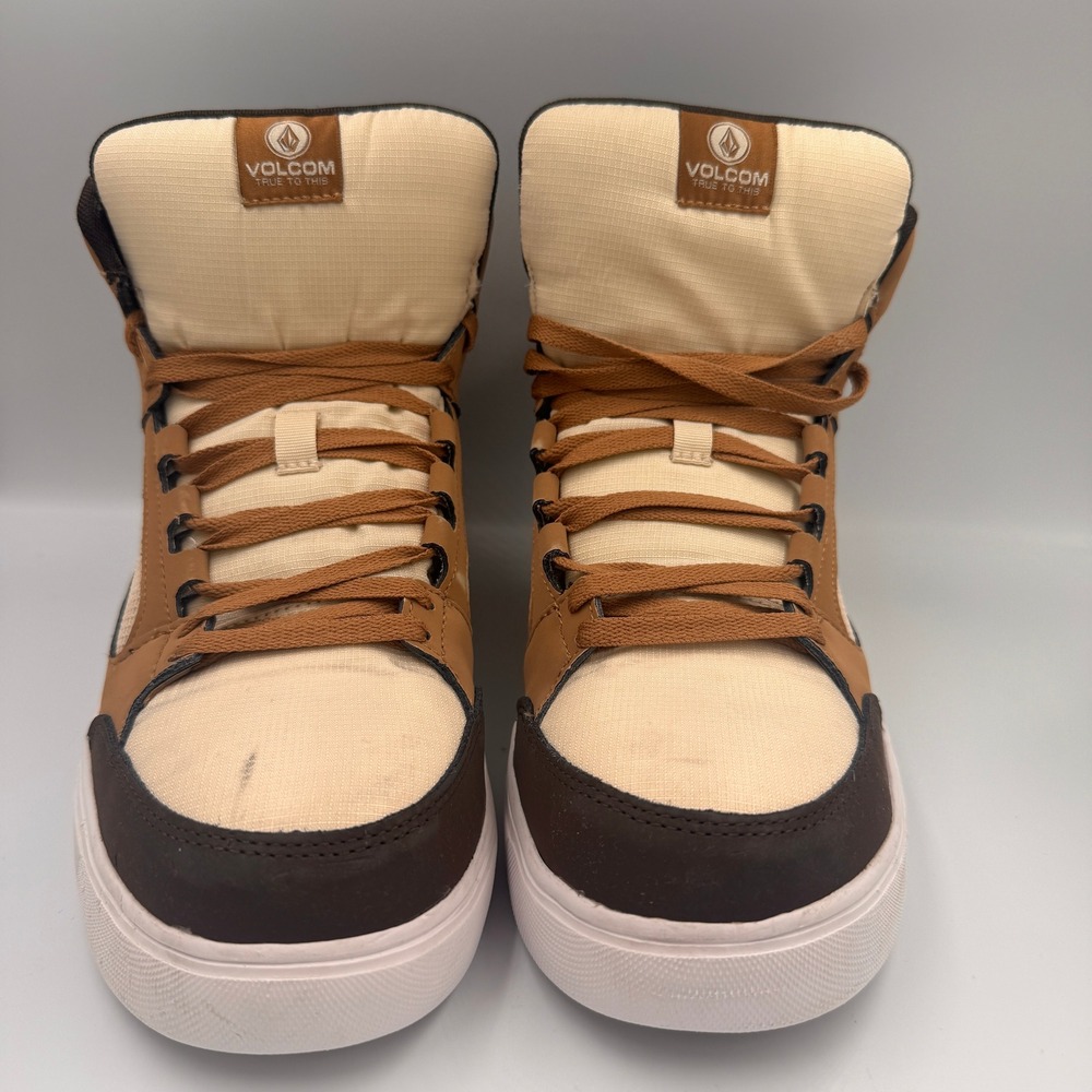 Volcom Mens VM30246 High Top Work Sneakers Brown Tan ASTM F2413-18 EH SR Safety